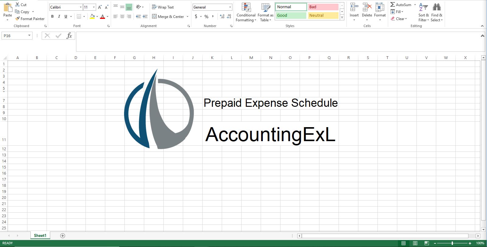 Prepaid Expense Schedule AccountingExL